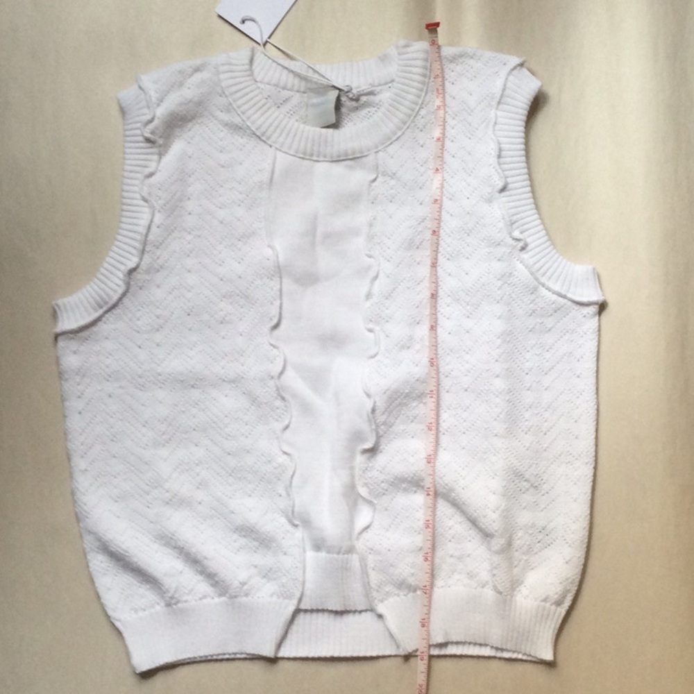 8 by Yoox White Sleeveless Knit Top - Picture 7 of 8